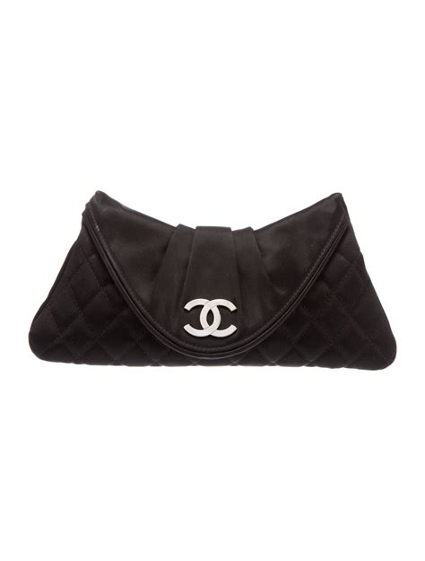 Chanel Satin Half Moon Clutch 